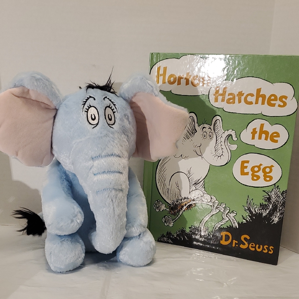 Dr. Seuss Blue and Pink Horton Stuffed Animal